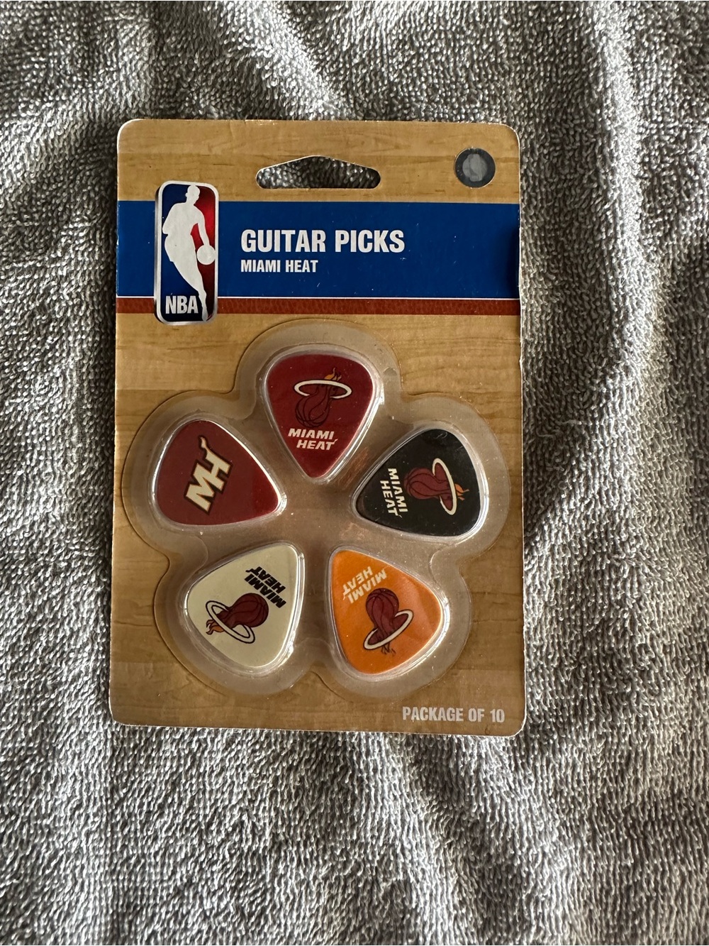 NBA Miami Heat Guitar Pick Set in Red Black Orange White